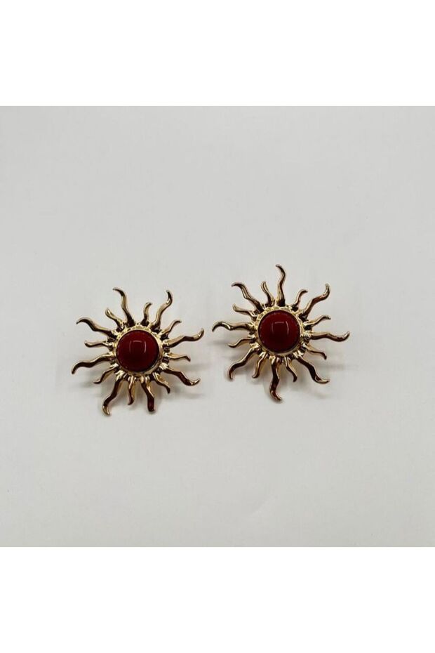 Sun Earrings Elegant Design with Two Colors