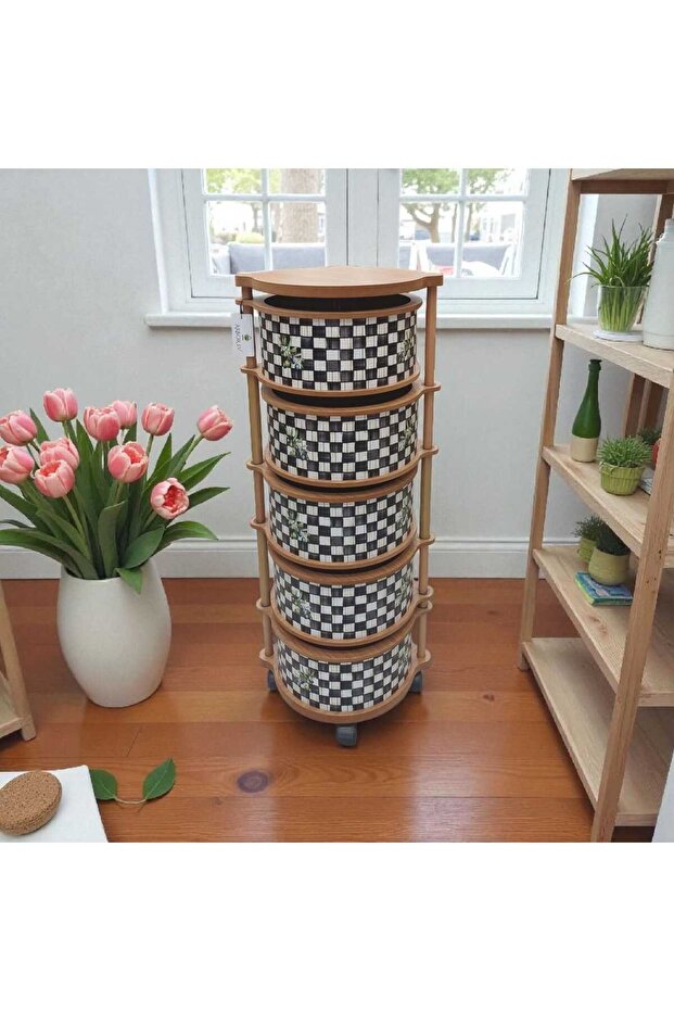 AHŞAP SEBZELİK 5 KATLI DAMA - 3