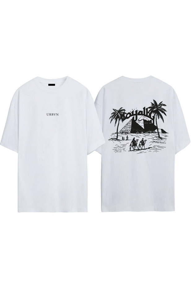 Loyalty Design Printed White Oversized T-Shirt