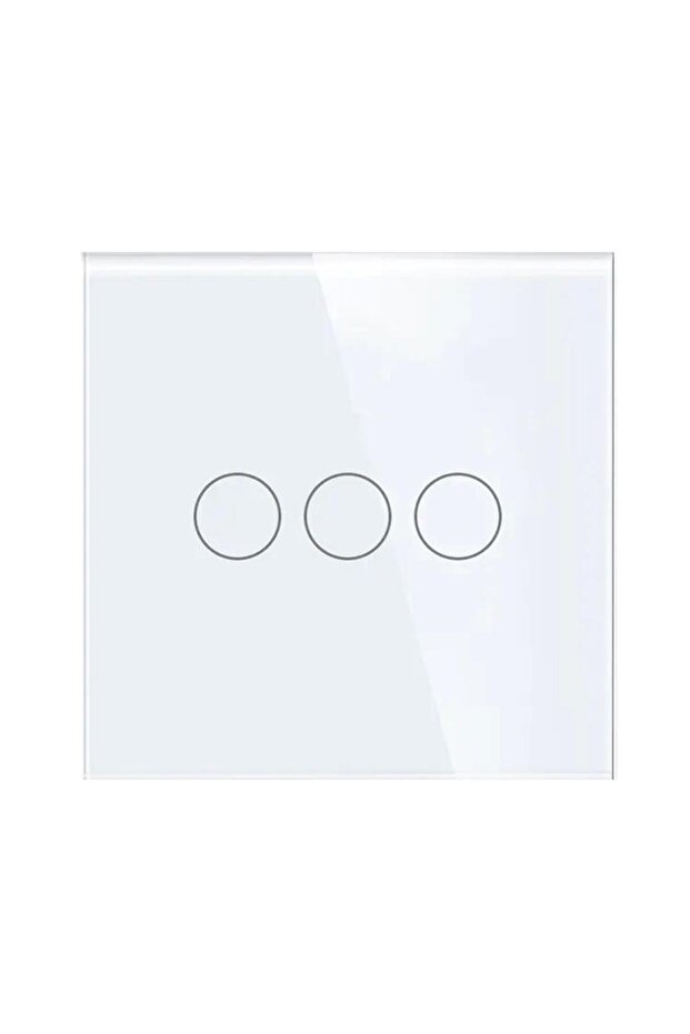 Întrerupător tactil inteligent, design modern, control wireless, iluminare LED, alb - 1