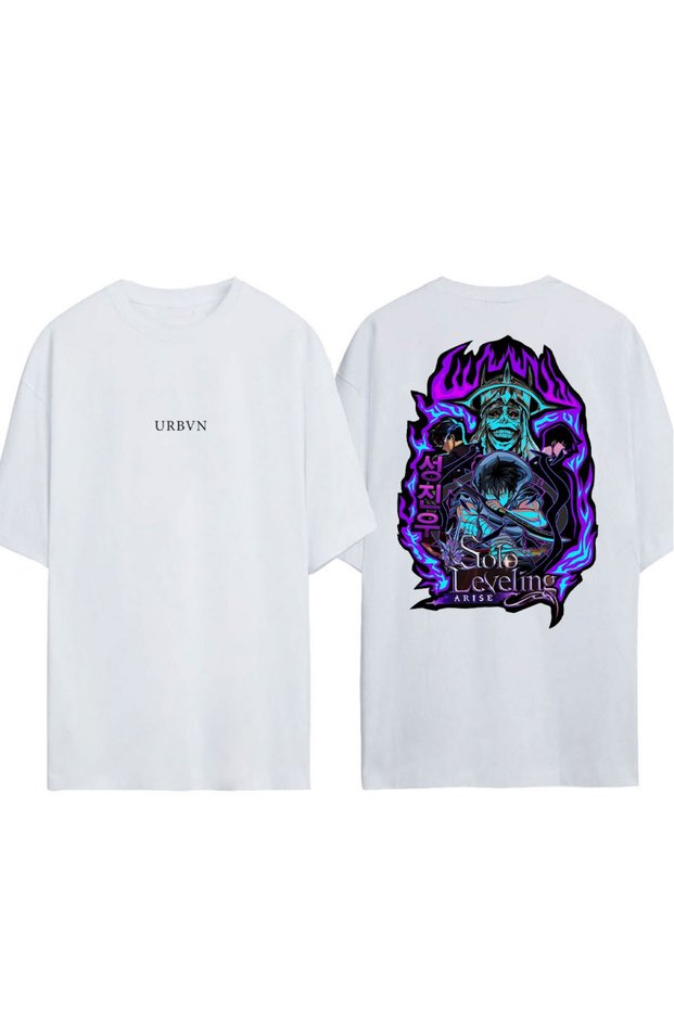 Arise Design Printed White Oversized T-Shirt