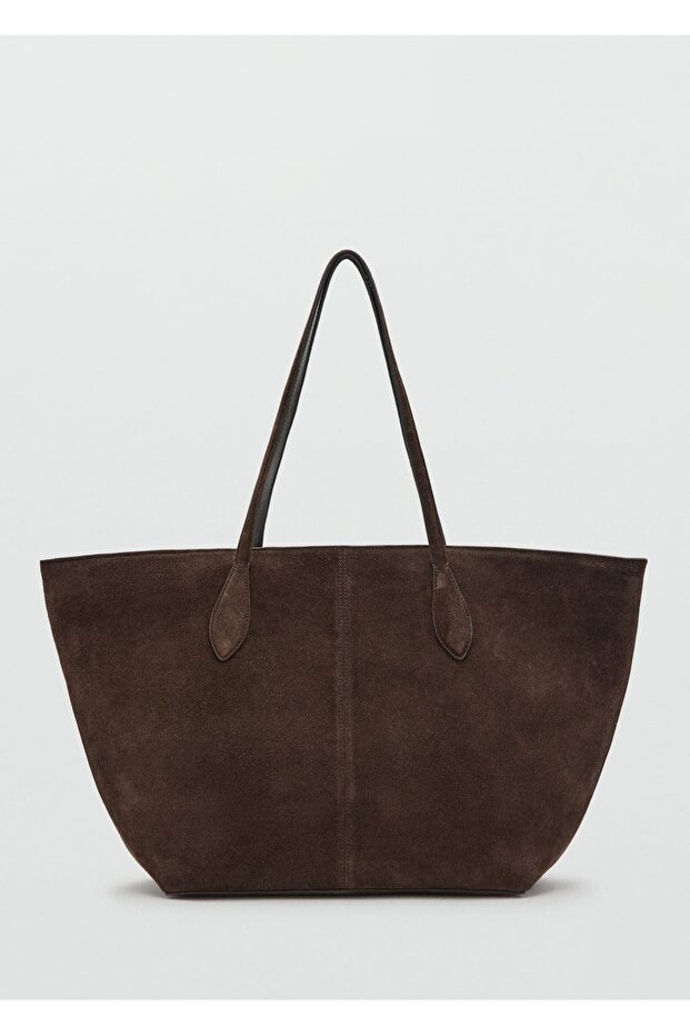 Süet shopper çanta - 2