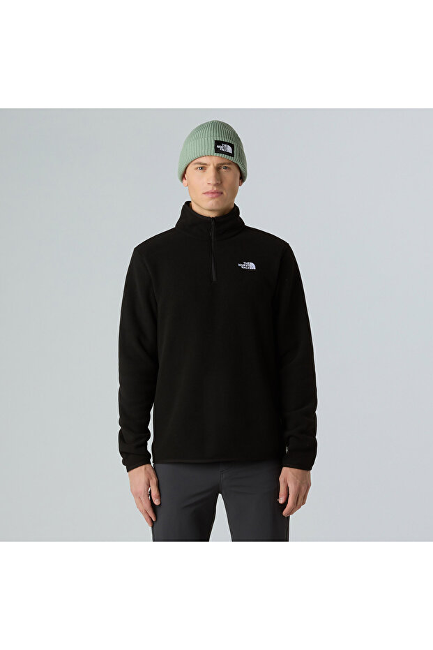 Glacier Fleece 1/4 Zip Men's Black Outdoor Sweatshirt