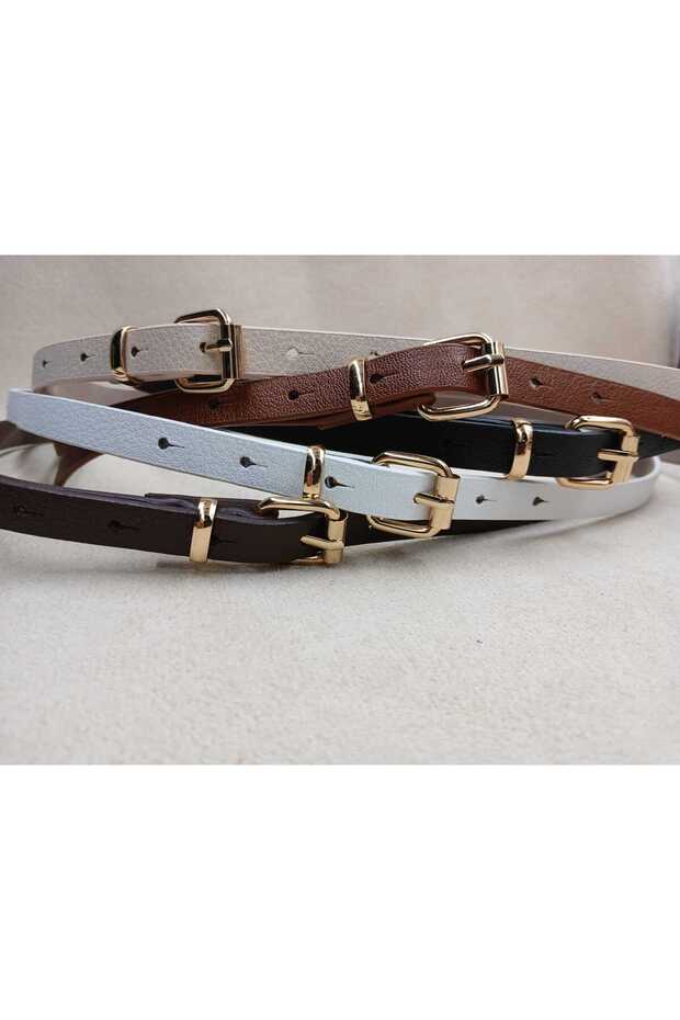 5-Piece 1.5cm Reel Buckle Women's Trouser Belt, Dress Belt, Coat Belt