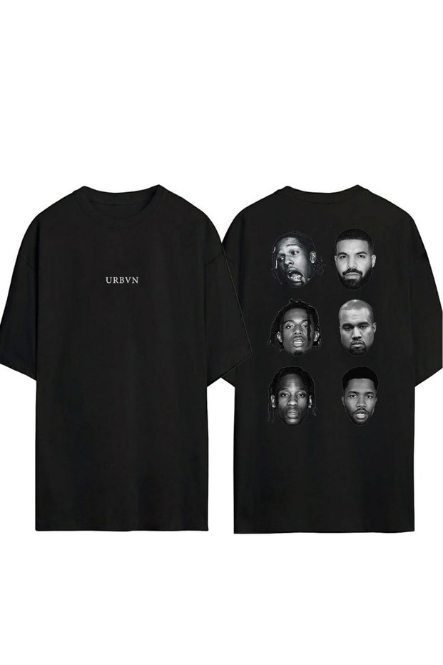Trap Stars Design Printed Black Oversized t Shirt