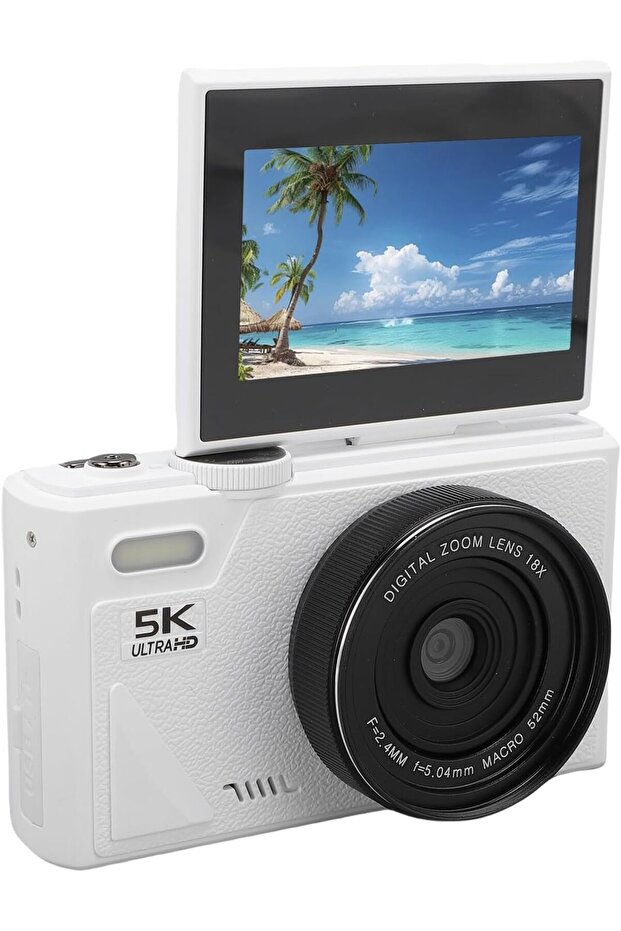 İMEXTECH VİVOPACK 5K Dijital Kamera 75MP HD Retro Otomatik Odaklama 18x Zoom 64GB SD KART HEDİYE