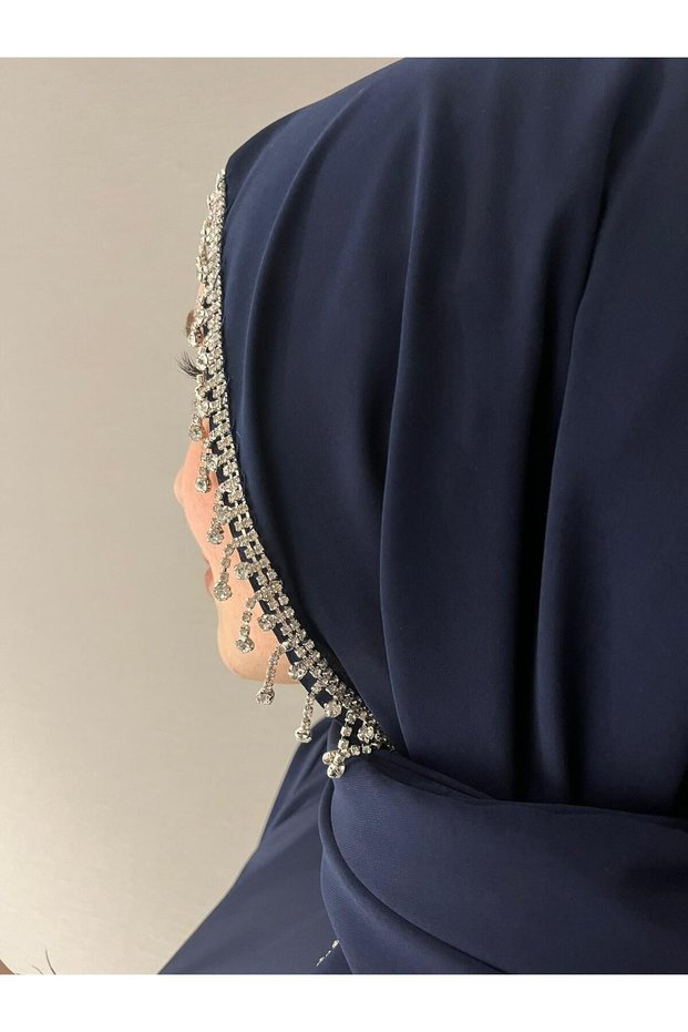 DESIGN EVENING DRESS SHAL NAVY BLUE