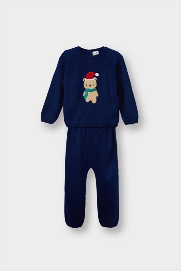 Baby Boy 2-Piece Set Bear Printed Knitwear Sweater Bottom (25 Wn)