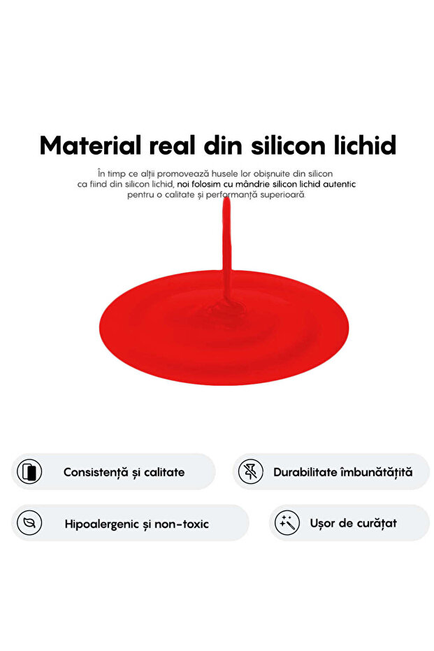 Soft Silicone Case iPhone 16 Plus, Microfiber Inside, Protective, Slim, Red - 5