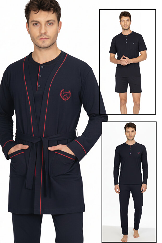 Men's Dowry Set 5 Piece Robe Groom Pajama Set Vr.A66.N10.Y10.D18