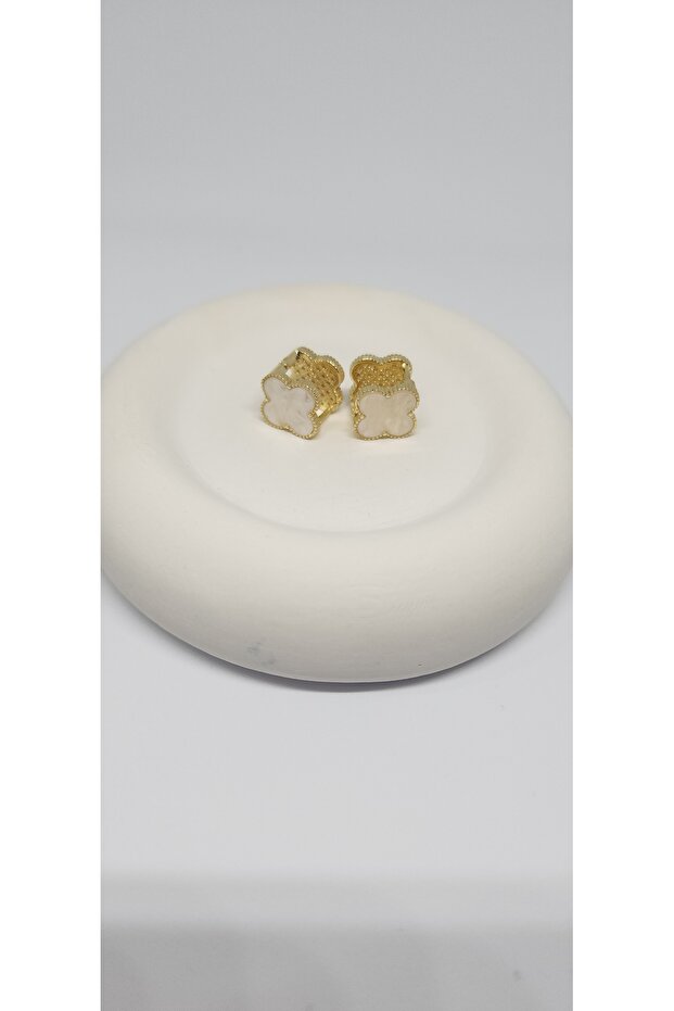 Çift Taraflı Yonca Küpe - 5