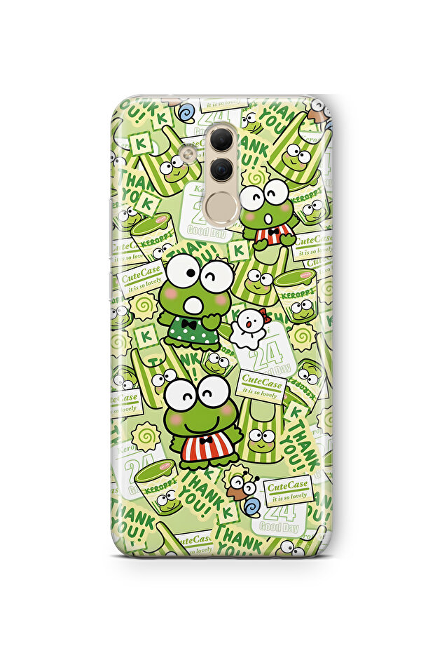 حافظة هاتف شفافة متوافقة مع هاتف Huawei Mate 20 Lite بنمط الضفدع اللطيف - 1