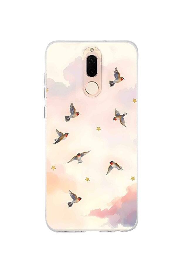 حافظة هاتف شفافة متوافقة مع نمط الطائر من هواوي ميت 10 لايت - 1