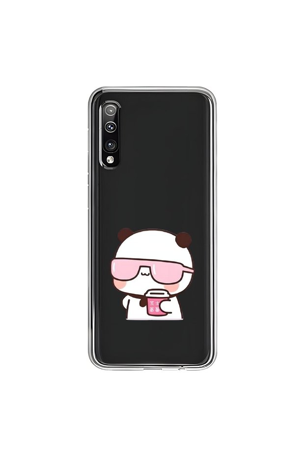 Samsung Galaxy A50 Compatible Transparent Case Couple Teddy Bear 2 Designs