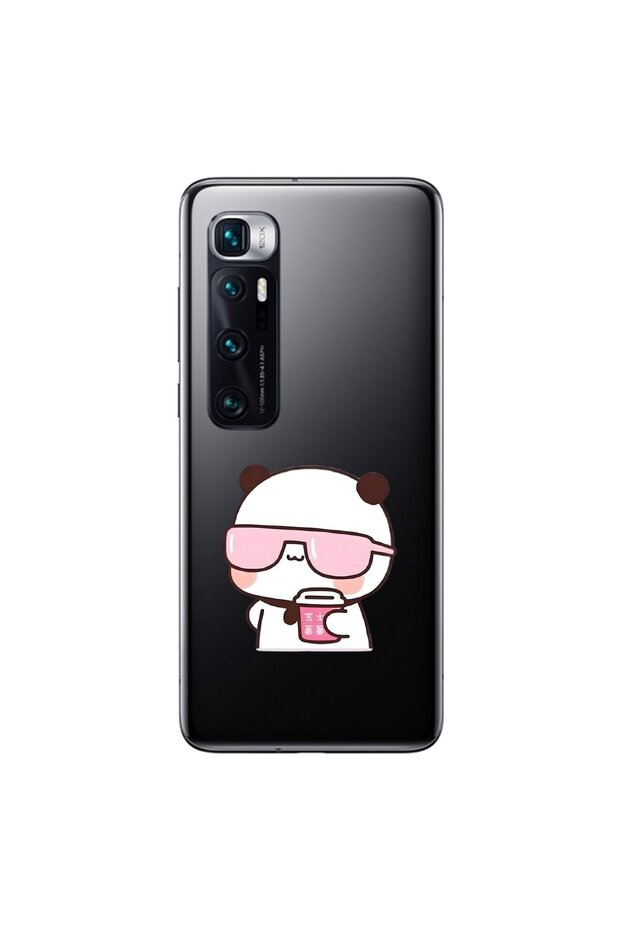 Xiaomi Mi 10 Pro Compatible Transparent Case Couple Teddy Bear 2 Designs