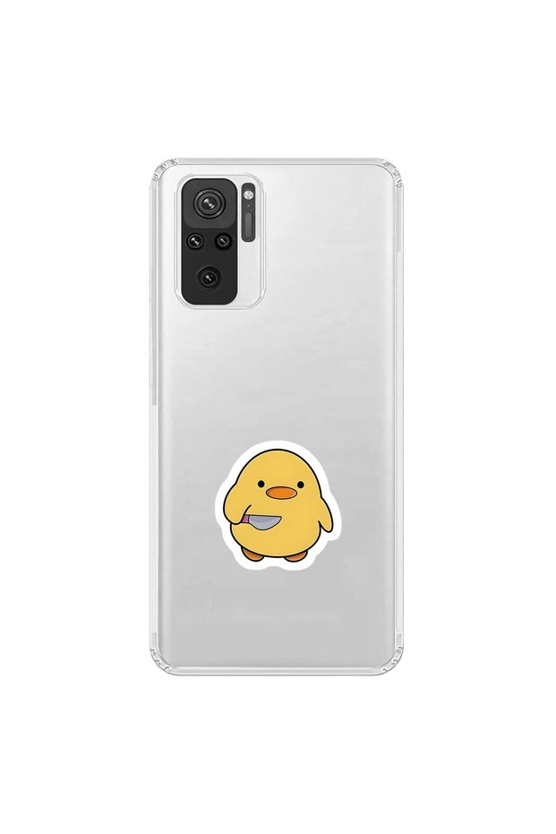 Xiaomi Redmi Note 10S Compatible Transparent Case Couple Chick 1 Design
