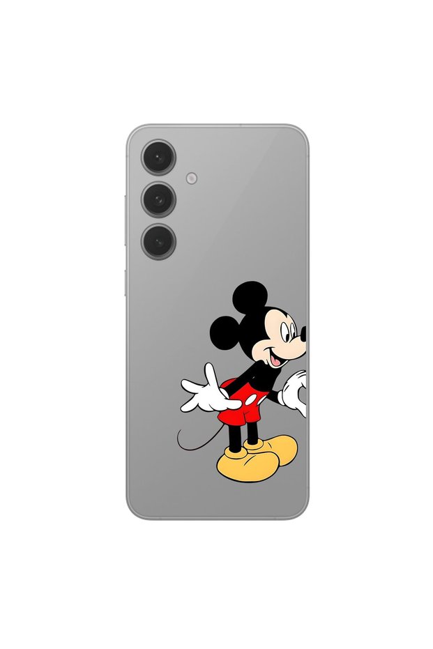 Samsung Galaxy S24+ Compatible Transparent Case Couple Mickey 1 Design
