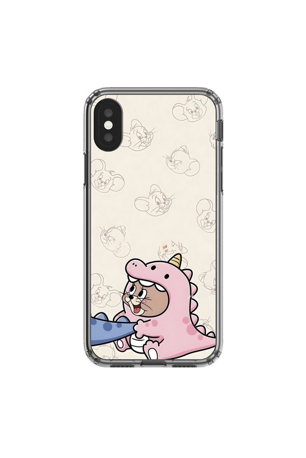 حافظة شفافة متوافقة مع هاتف iPhone XS Max بتصميم Couple Mouse 2