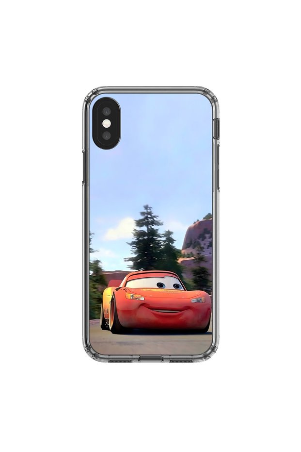 iPhone X Compatible Transparent Case with Couple Mcq 1 Design