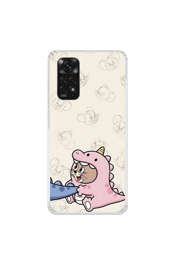 Xiaomi Redmi Note 11S Compatible Transparent Case Couple Jerry 2 Design