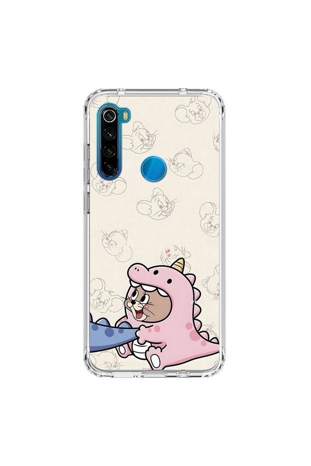 حافظة شفافة متوافقة مع هاتف Xiaomi Redmi Note 8 بتصميم Couple Jerry 2