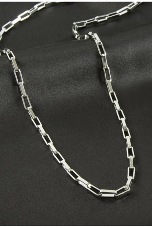 Unisex Rectangular Model Steel Chain - 1