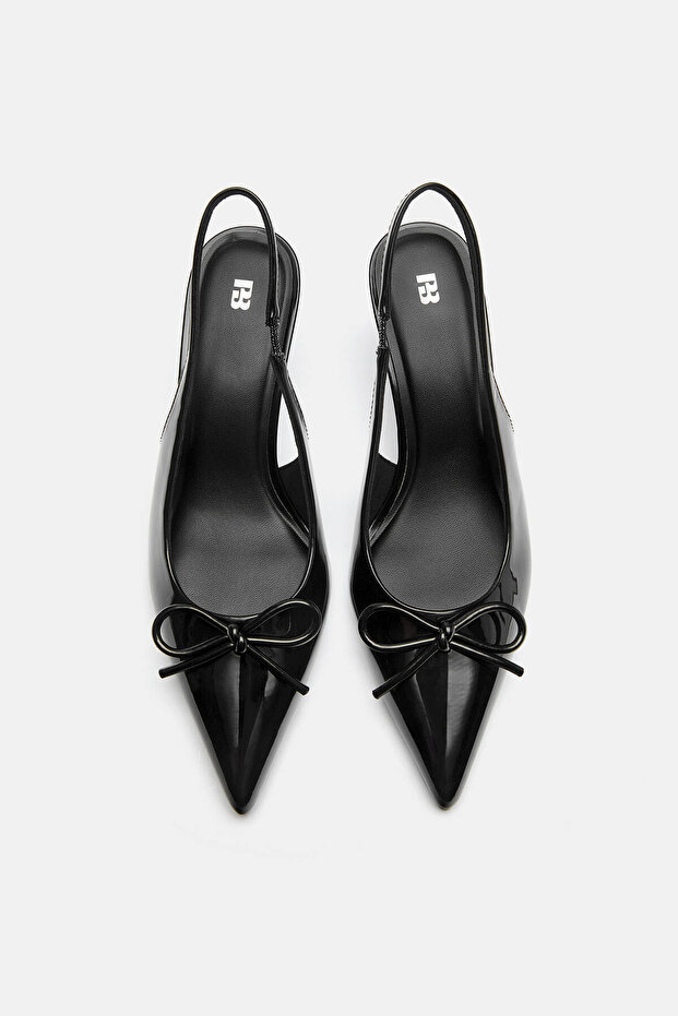 Fiyonklu topuklu ayakkabı - 4