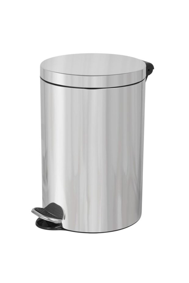 Pedal bin, 12 liter capacity, fireproof insert, silver,