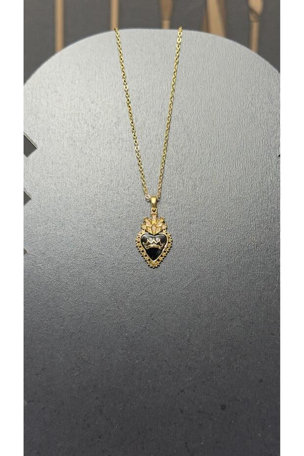 Taçlı Kalp Kolyesi - 4