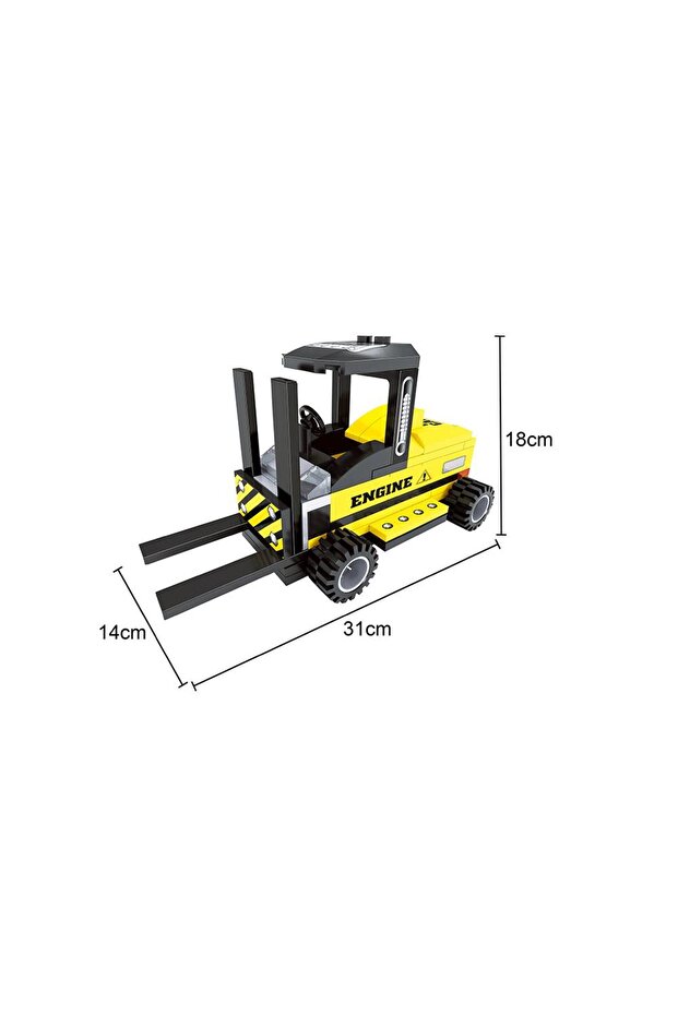 Engineering Construction Forklift Seti – 101 Parça Mühendislik Yapı Oyunu - 3