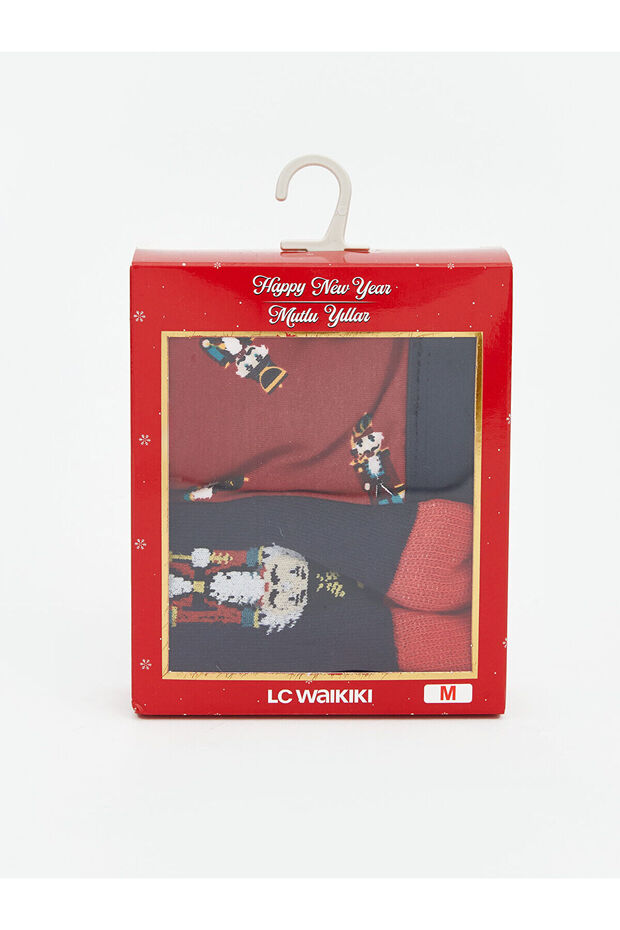 Yılbaşı Temalı Erkek Boxer ve Çorap - 2
