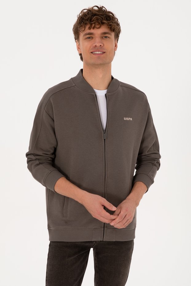 Men's Comfort Fit Zippered Mink Knitted Cardigan 50315612-Vr052