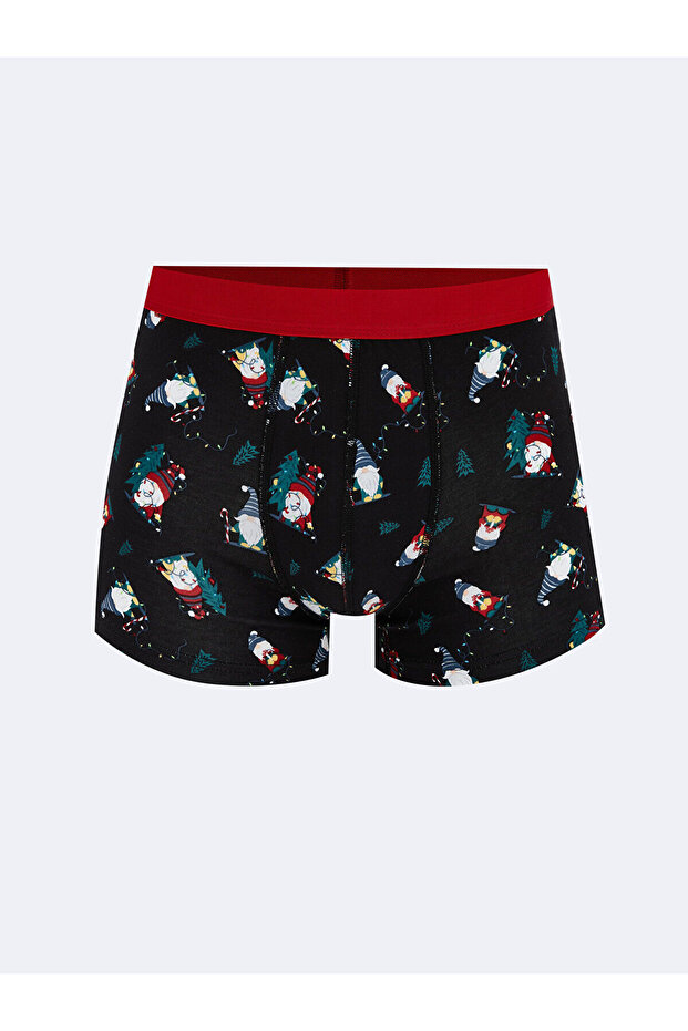 Yılbaşı Temalı Erkek Boxer ve Çorap - 5