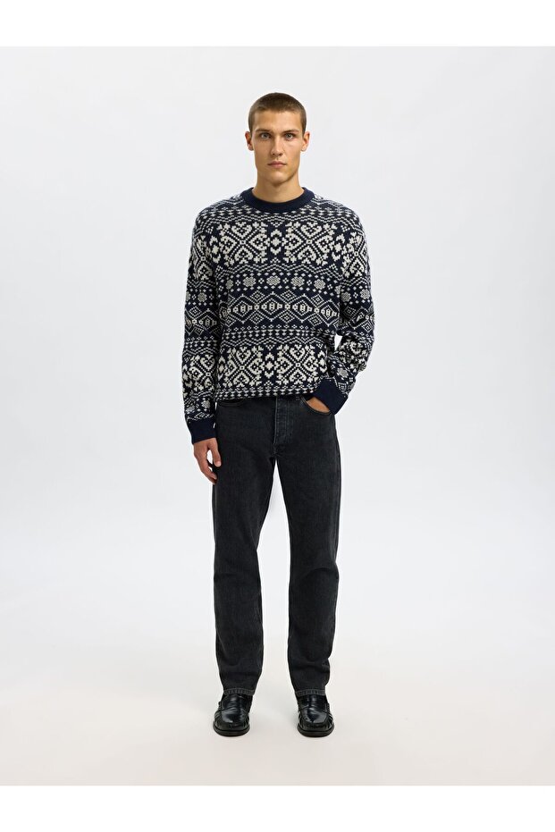 Pullover mit Rundhalsausschnitt Wollmix - 4