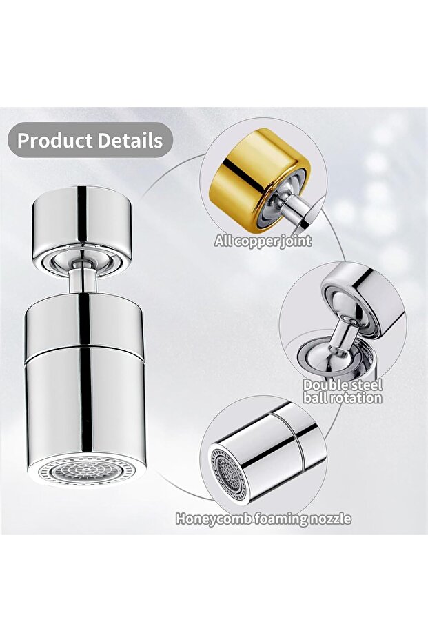 Faucet attachment, Generic, 360° adjustable extension, two modes - 3