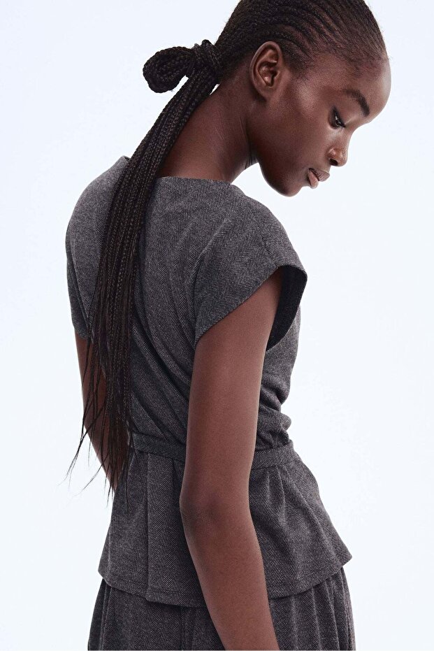 Draped belted top - 1