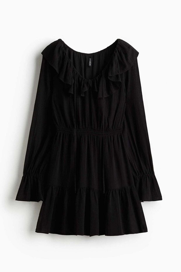 Flounce-collar dress