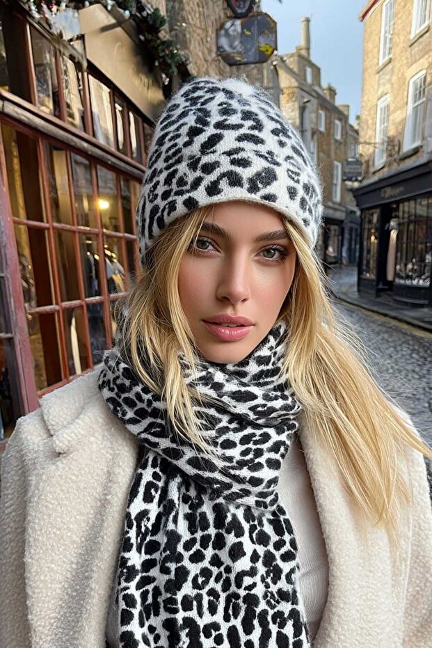 Set de 2 eșarfe leopard - 1