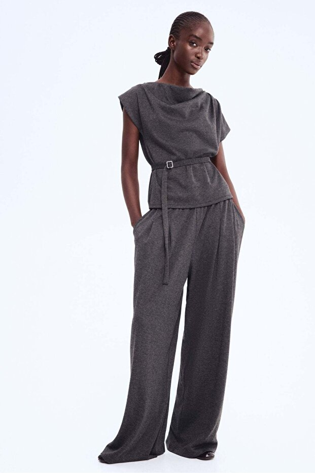 Draped belted top - 2