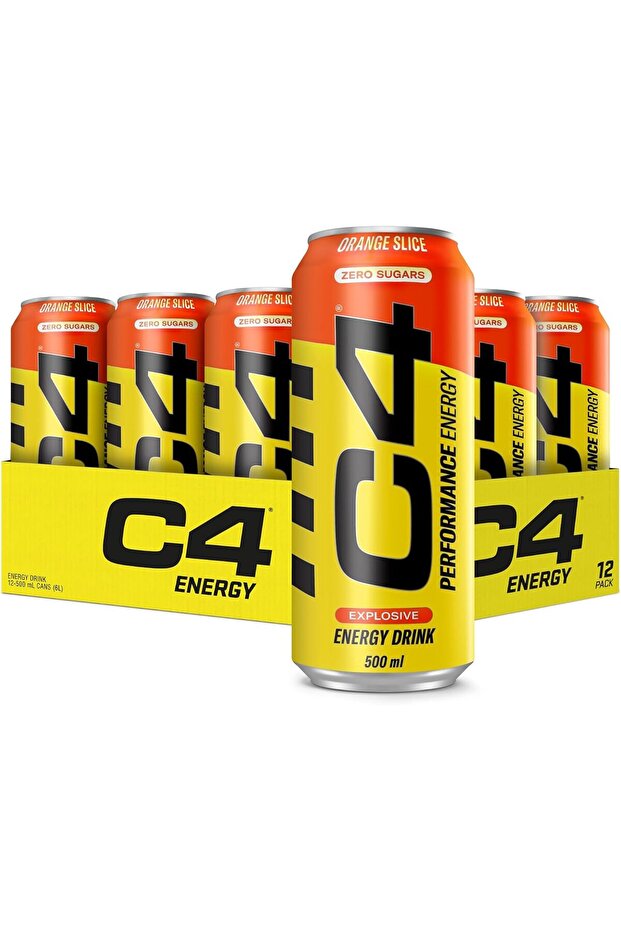 مشروبات الطاقة C4 Performance بنكهة البرتقال 500 مل (عبوة من 12 قطعة)