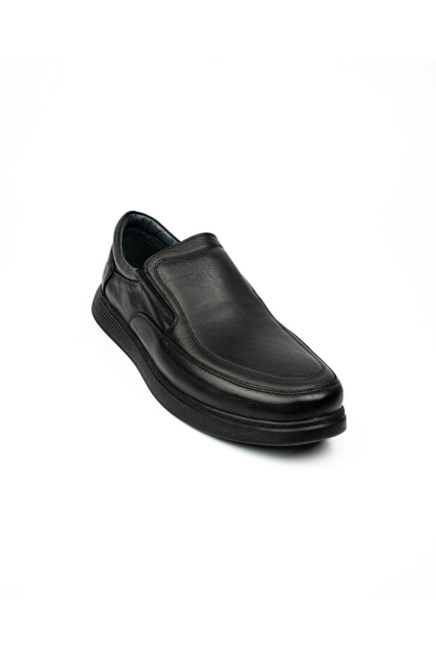 2023 Restfull Black Leather Mokesen Men's Casual Shoes