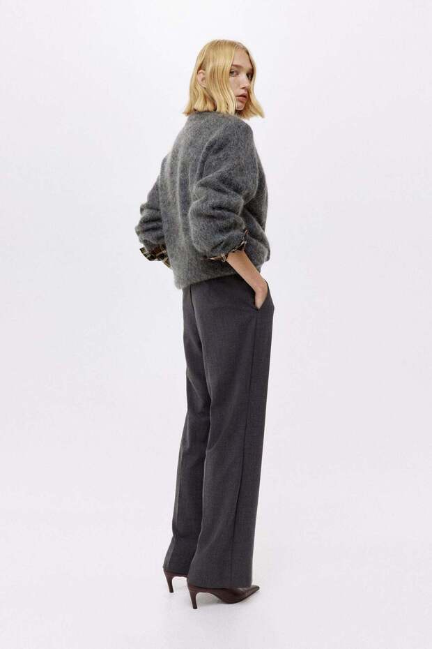 Straight crease-leg trousers