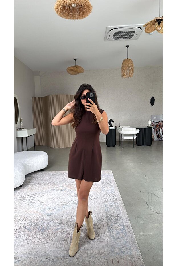 Rochie Joker maro basic crep - 2