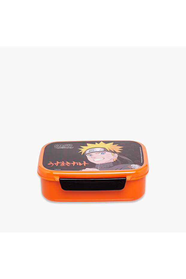 Naruto Print Lunch Box with Clip Lock Closure