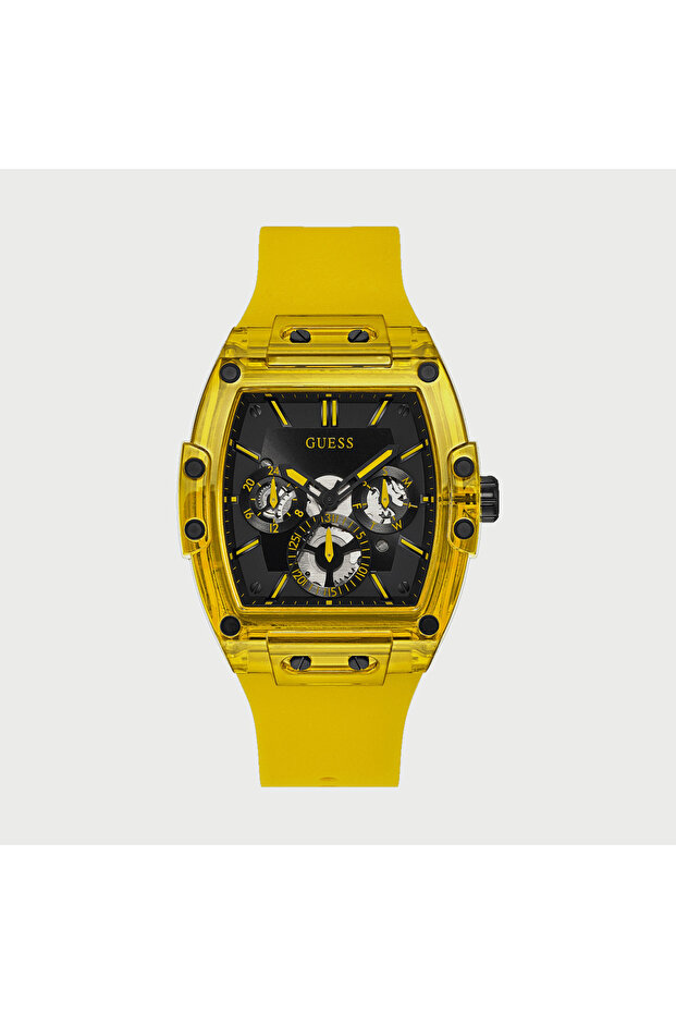Men's Yellow Chronograph Silicone Strap Watch - GW0203G6 | 43 MM