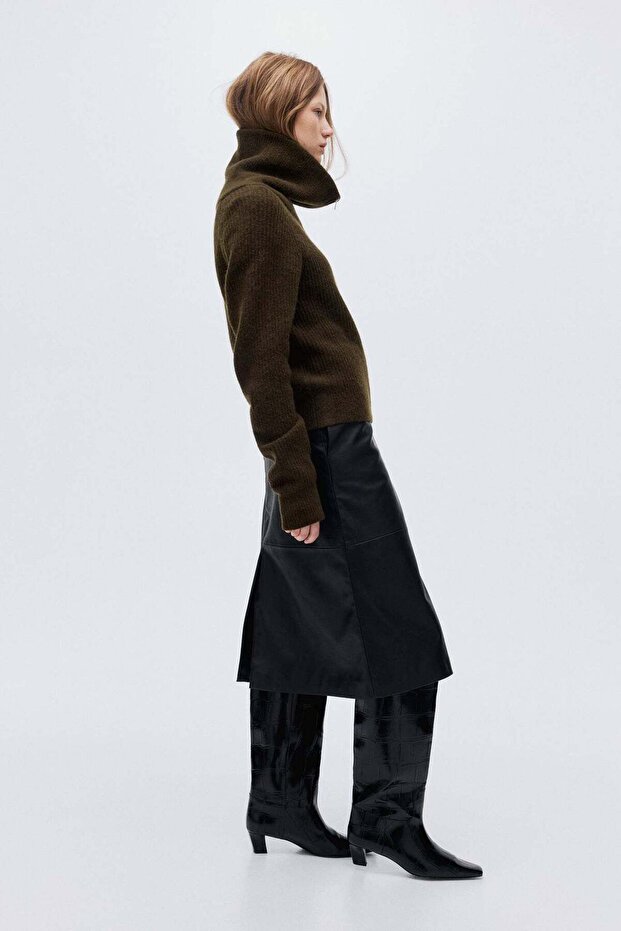 كارديجان من مزيج الصوف بسحاب - 5