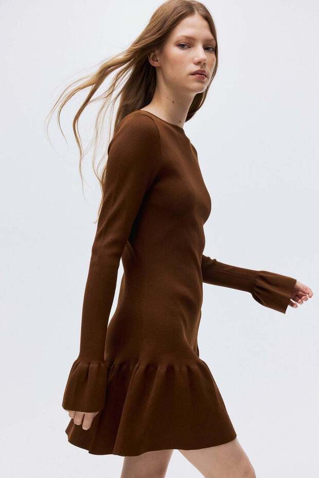 Rib-knit dress