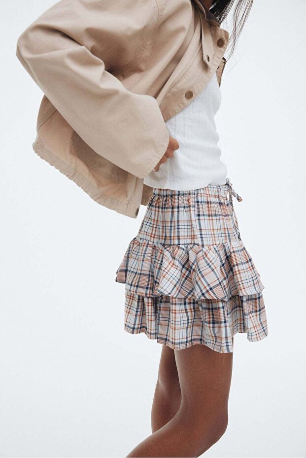 تنورة متعددة الطبقات برباط - 4