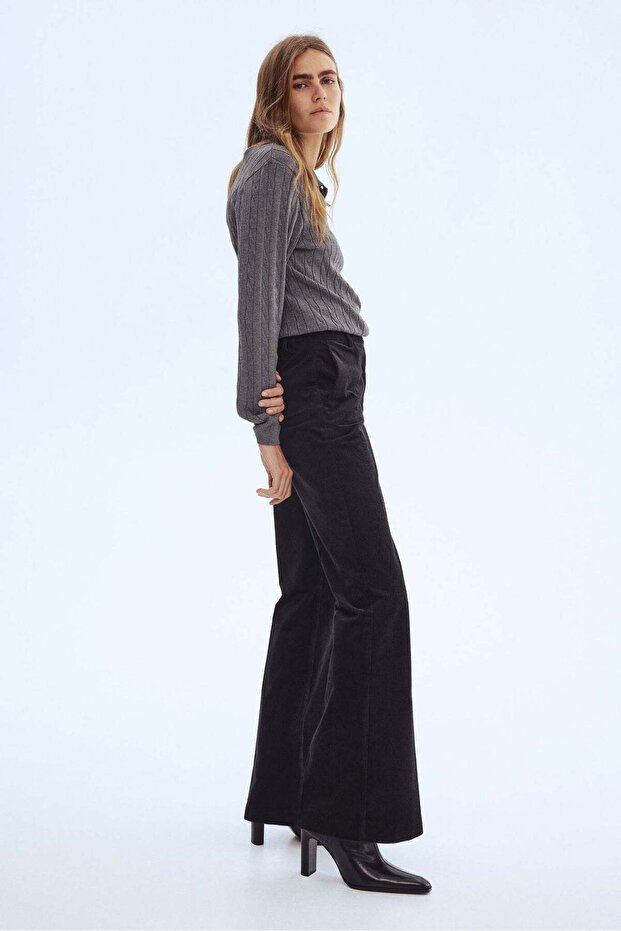 Bootcut corduroy trousers