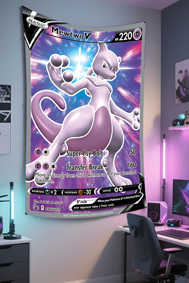 Pokemon Printed Wall Covering – Animated Theme, High-Quality Fabric, Tapestry Wall Carpet